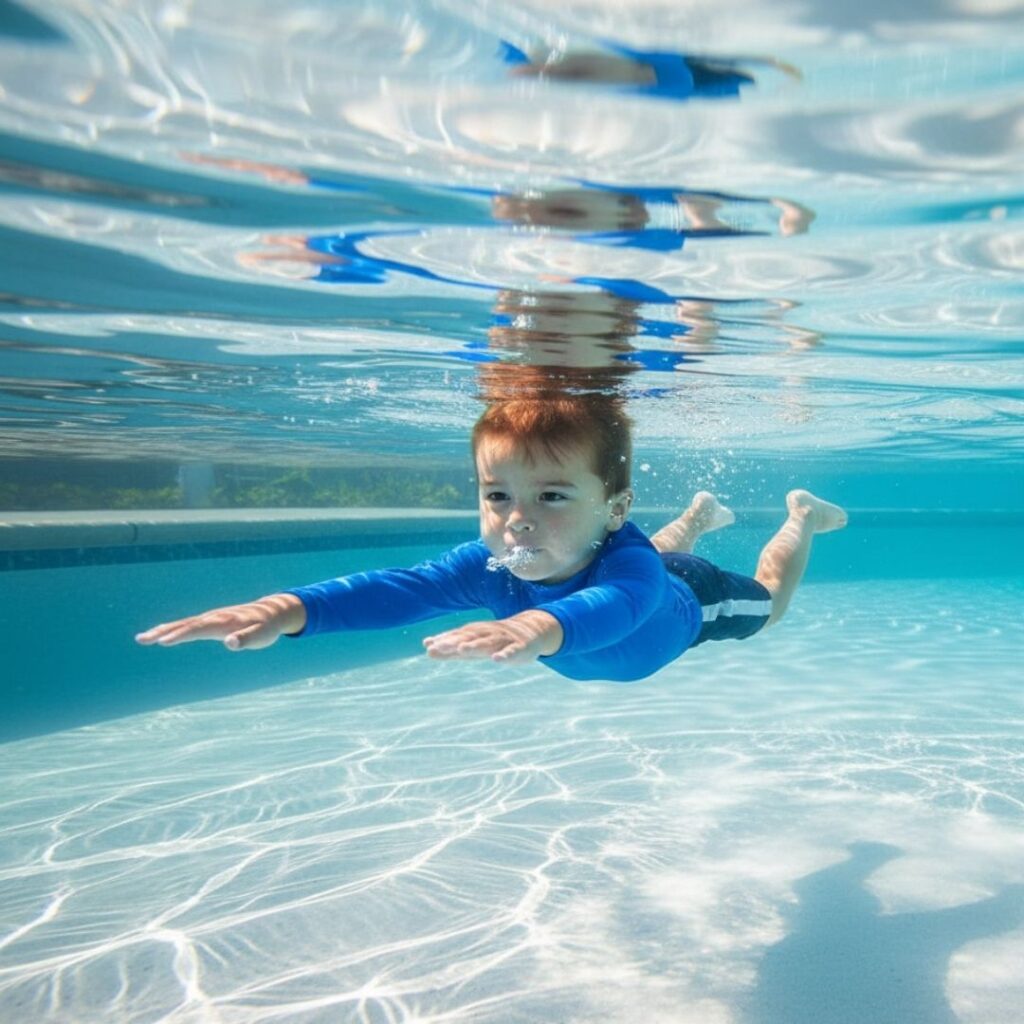 toddler swimming